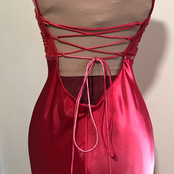 Betsy & Adam Pink Ombré Gown - Picture 6 of 7